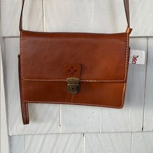 Brown leather crossbody